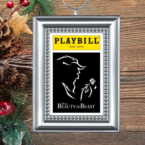 Beauty And The Beast‎ Broadway Musical Playbill Christmas Tree Ornament - Picture 1 of 3